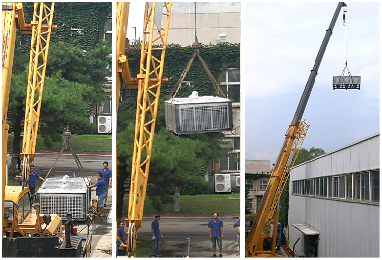 安裝210KW分體式風冷渦旋冷水機組